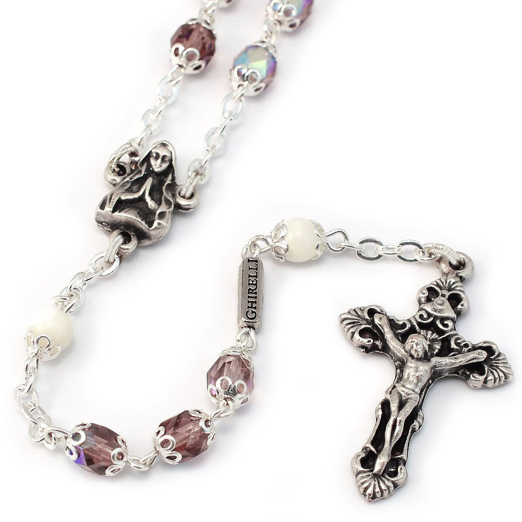 Rosario argentato Lourdes - Ghirelli Srl Italia