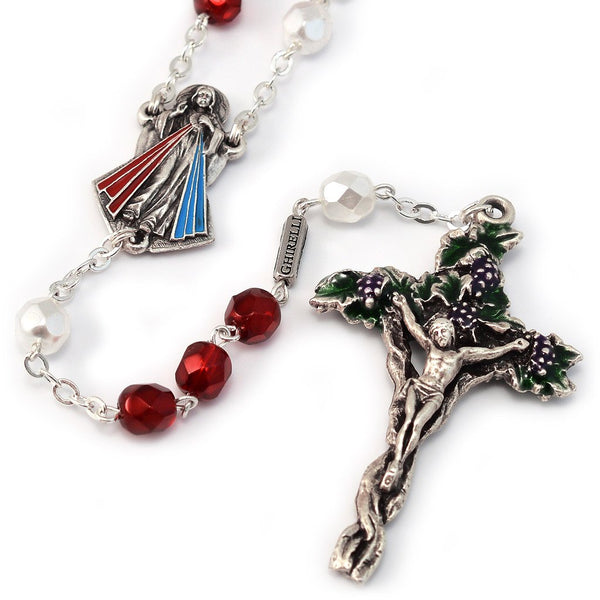 Rosario argentato "Divina Misericordia" - Ghirelli Srl Italia