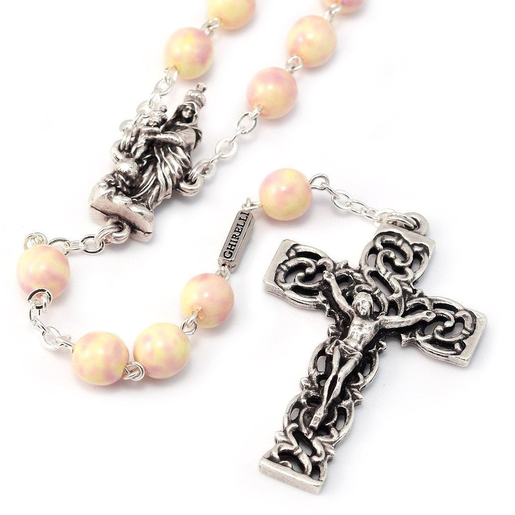 Rosario argentato "Amore Materno di Maria" - Ghirelli Srl Italia