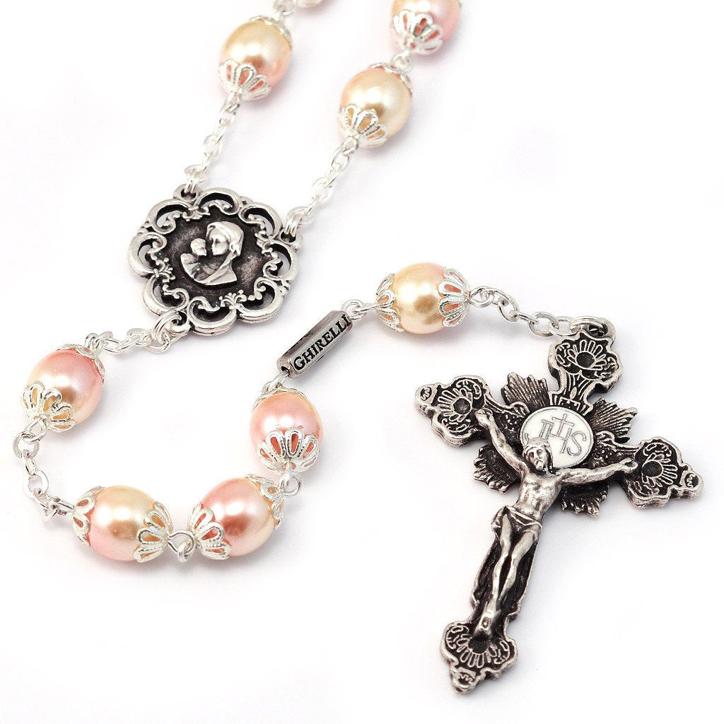 Rosario argentato "Amore Materno di Maria" - Ghirelli Srl Italia