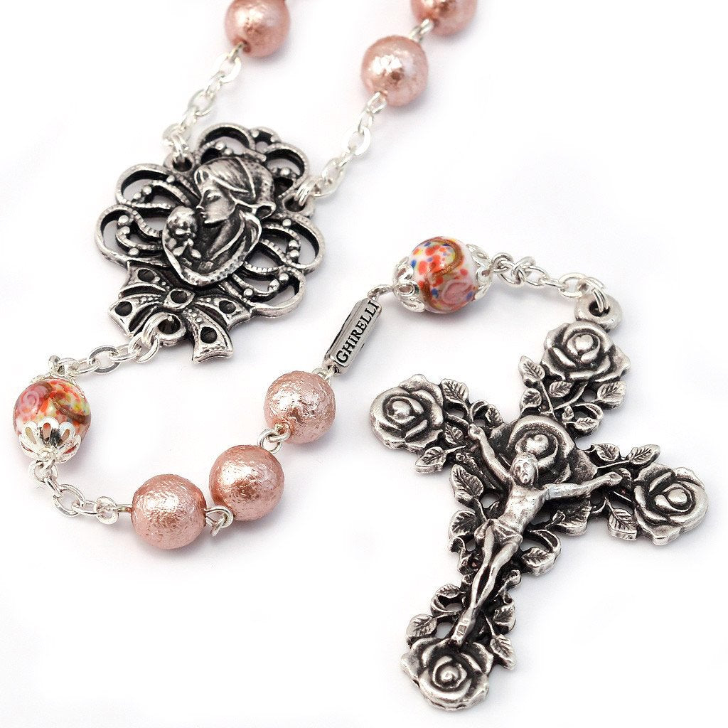 Rosario argentato "Amore Materno di Maria" - Ghirelli Srl Italia