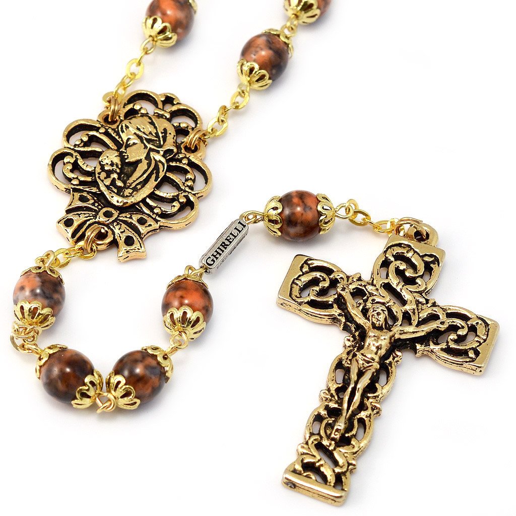 Rosario dorato "Amore Materno di Maria" - Ghirelli Srl Italia