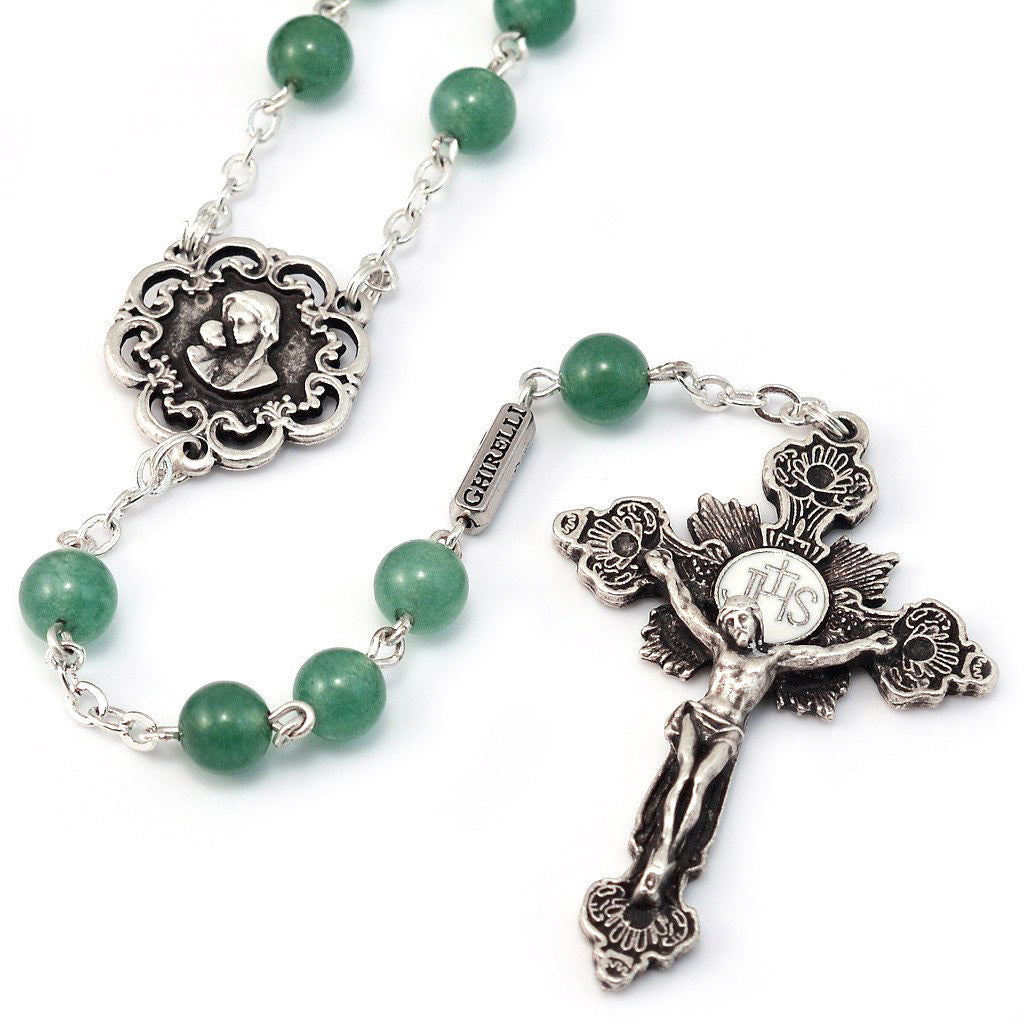 Rosario argentato "Amore Materno di Maria" - Ghirelli Srl - Italia