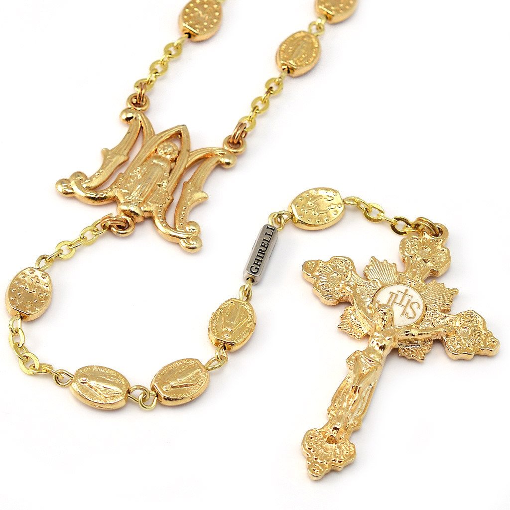 Rosario dorato "Medaglia Miracolosa" - Ghirelli Srl Italia