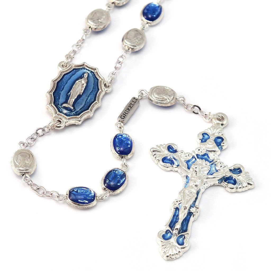 Rosario argentato Lourdes - Ghirelli Srl Italia